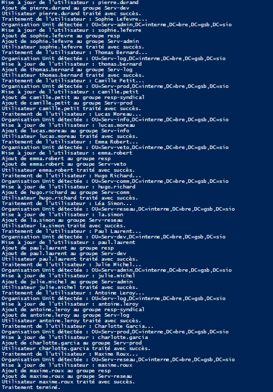 Script PowerShell AD